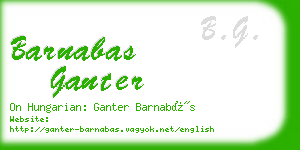 barnabas ganter business card